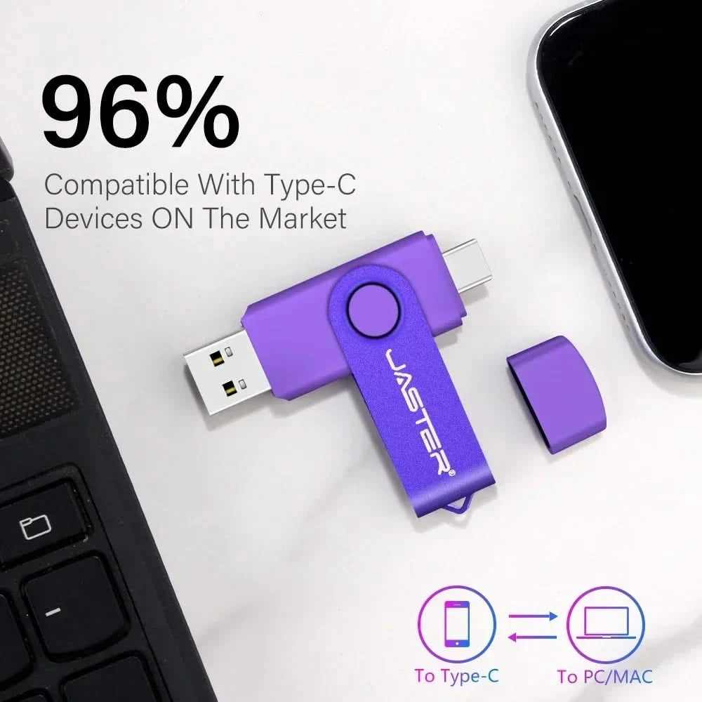64GB/128GB USB 3.0 Pen Drive - Free Keychain, Business Gift