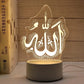USB LED 3D Acryl Nachtlicht für Ramadan EID Mubarak Festival Dekoration