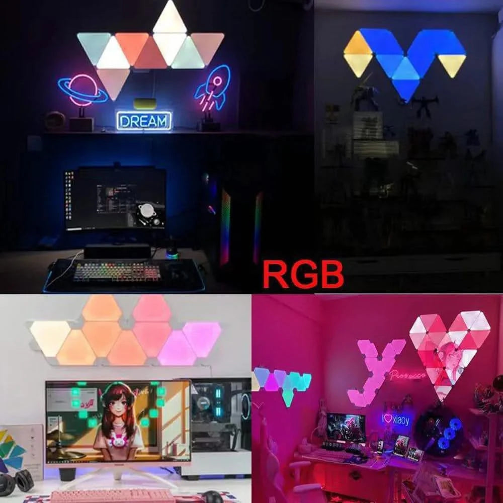TuYa WIFI Bluetooth 5V USB Triangle Lamp - Quantum LED Night Light