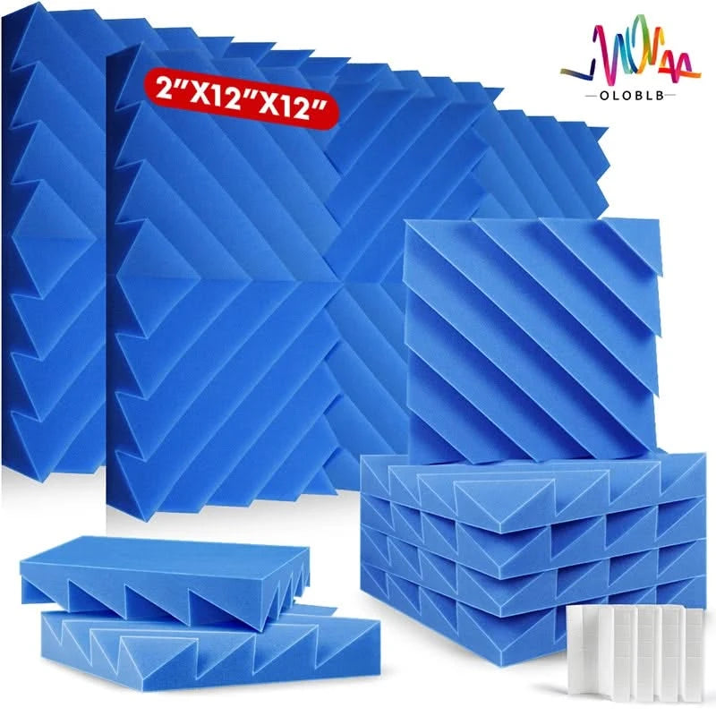 Acoustic Treatment Foam Panels - 6/12/24 Pcs Sound Isolation Wall Pads