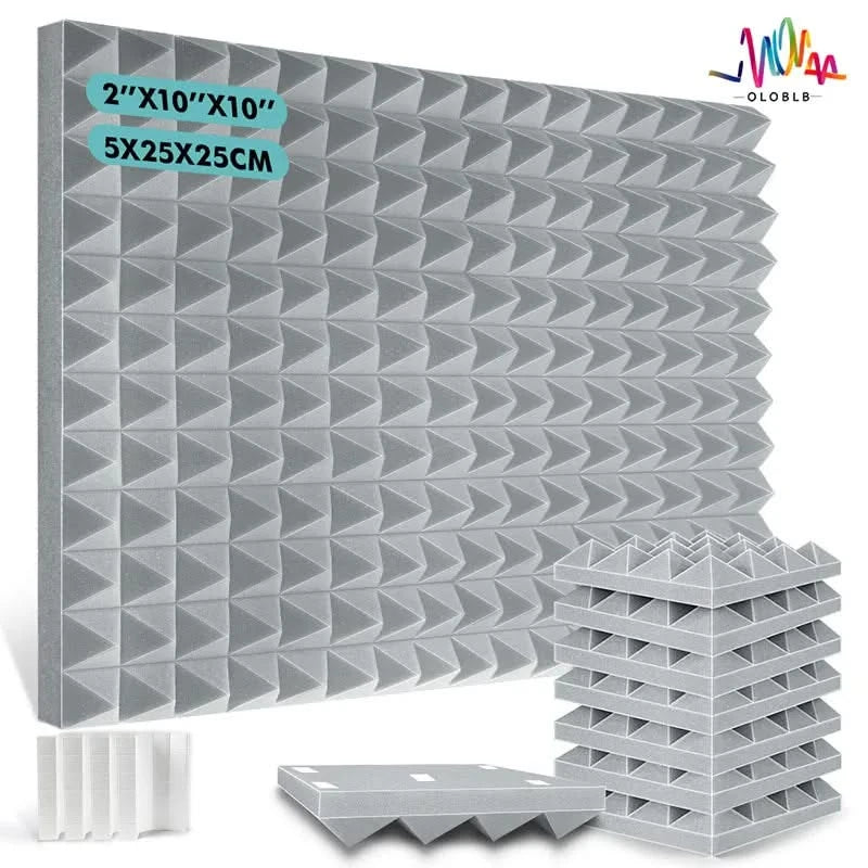 Acoust Insulation Foam Wall Panel - 12Pcs Self-Adhesive Soundproof Pad