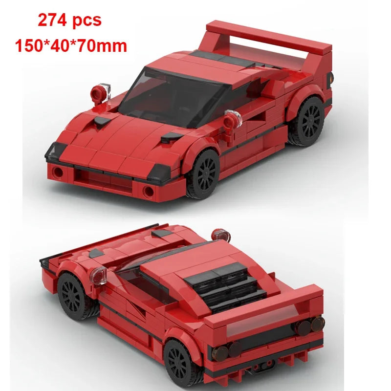 City Speed Champion Car Racing Building Blocks – MOC Garage Vehicle Toy