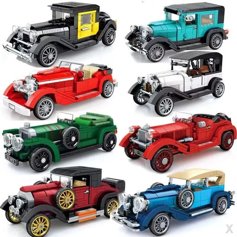 2023 City Technique Racing Vintage Car – Speed Champions Super Racers Building Blocks
