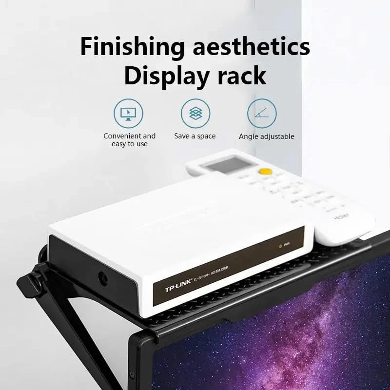 Punch-Free Computer Monitor Rack TV Set-Top Box & Router Storage