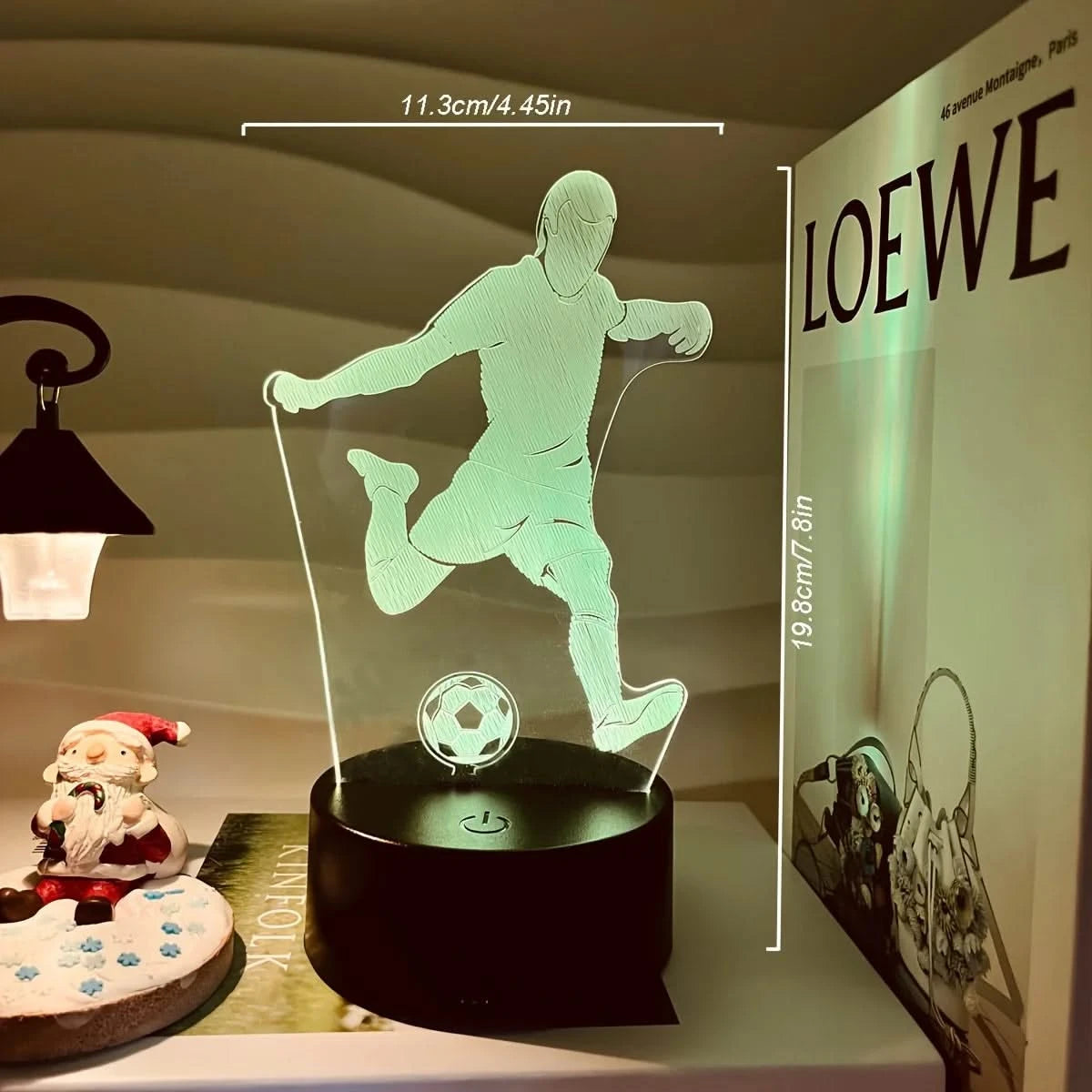 1pc 3D Night Light, Touch-Activated 7-Color Changing Lamp for Bedroom