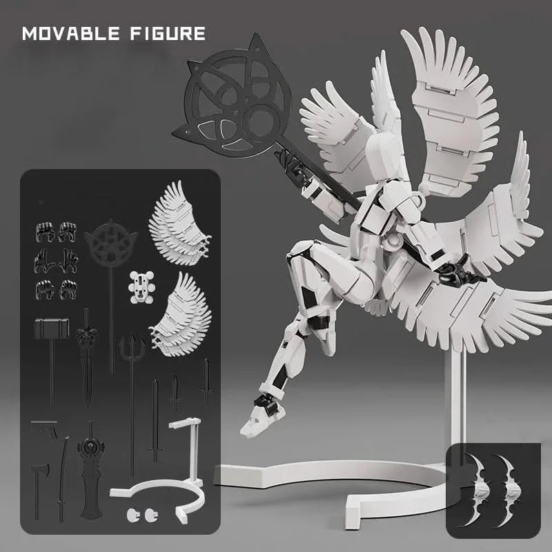 Magnetic Multi-Jointed Movable Robot 3D Printed Action Figure Toy