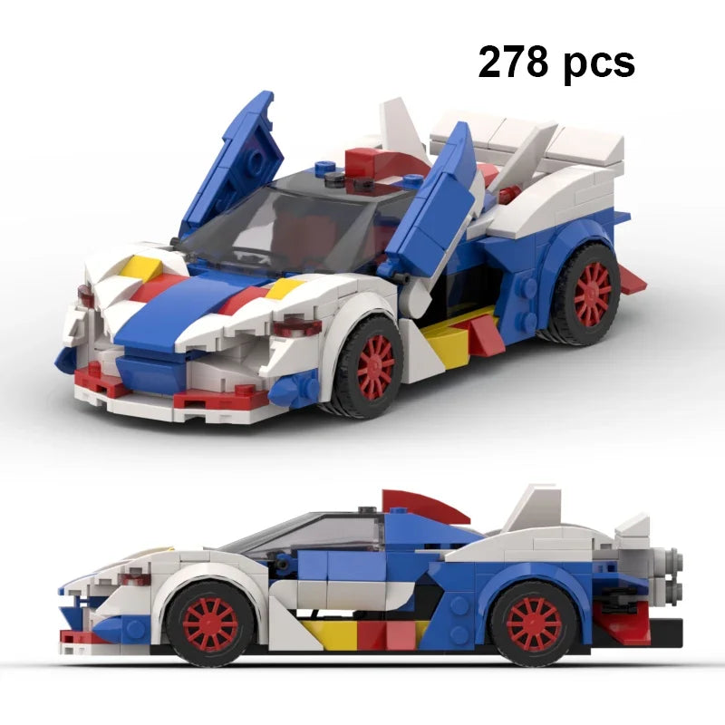 City Speed Champion Car Racing Building Blocks – MOC Garage Vehicle Toy