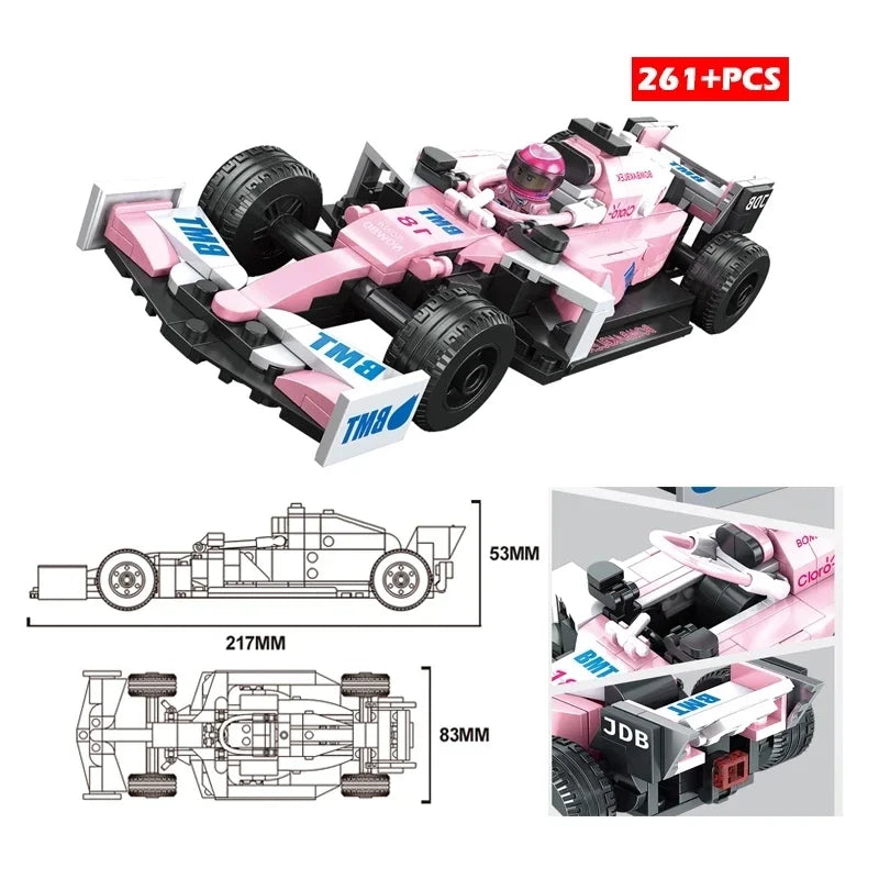 City F1 Formula 1 Race Car – DIY Sports Car Speed Champions Building Blocks