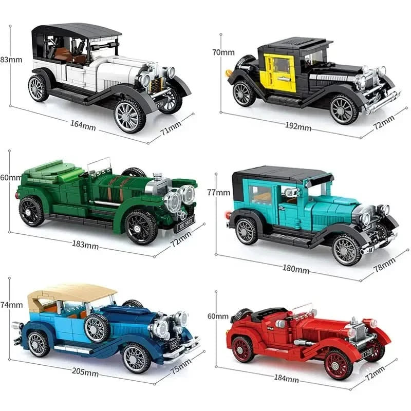 2023 City Technique Racing Vintage Car – Speed Champions Super Racers Building Blocks
