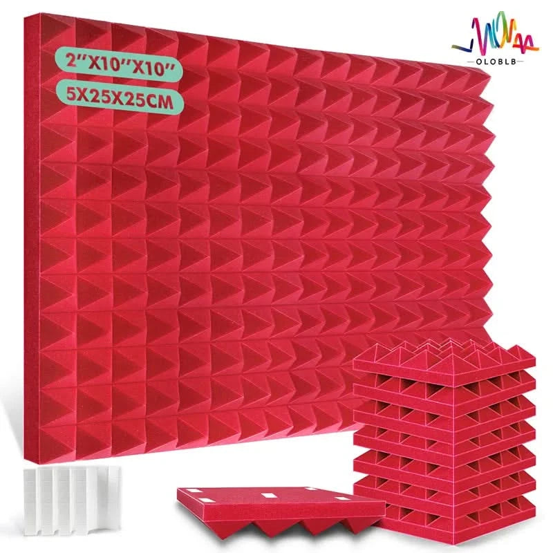 Acoust Insulation Foam Wall Panel - 12Pcs Self-Adhesive Soundproof Pad