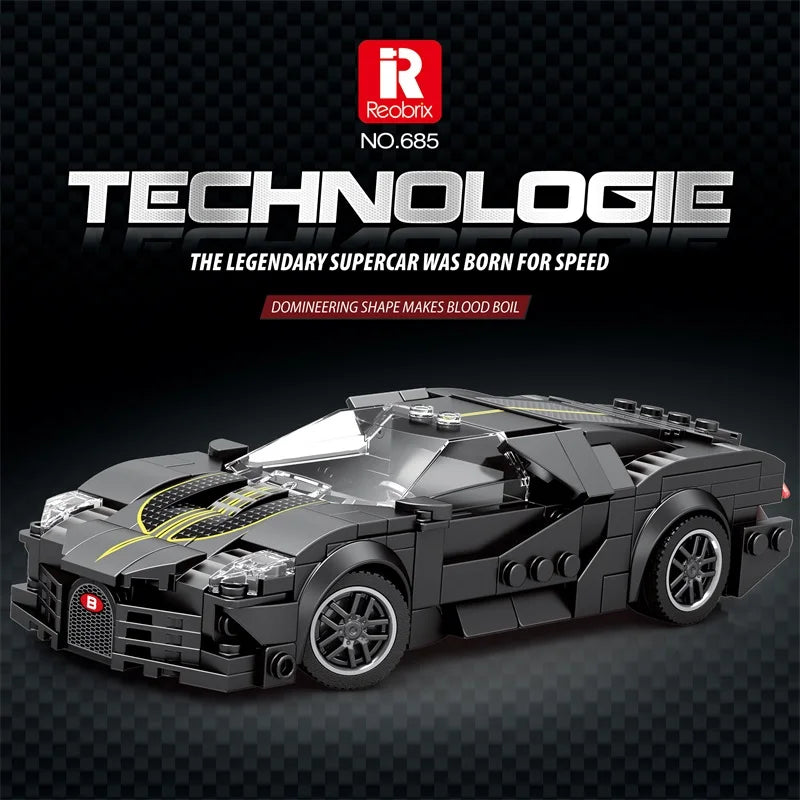 1:24 Scale Speed Sport Car Model – Classic Racing Vehicle Building Blocks