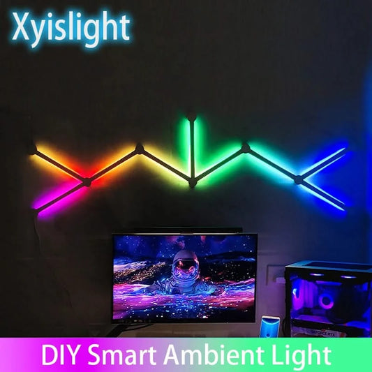RGB Smart Splicing Wall Light – DIY Voice-Control Atmosphere Lamp