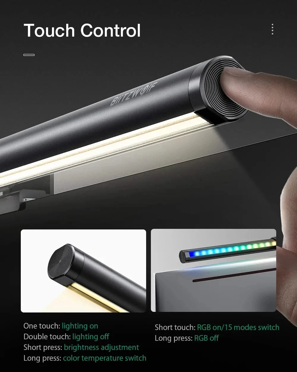 RGB Desktop Atmosphere Light Strip – Eye Protection LED Lamp for Desk and Home