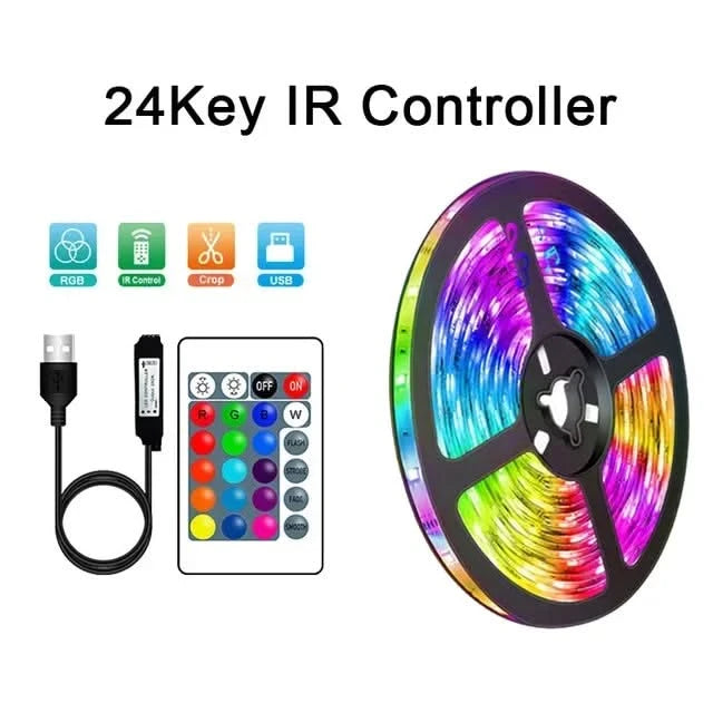 USB RGB LED Strip Lights – APP Controlled Color-Changing Tape Light for Home Decor
