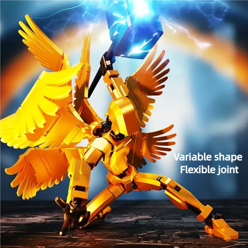 Magnetic Multi-Jointed Movable Robot 3D Printed Action Figure Toy
