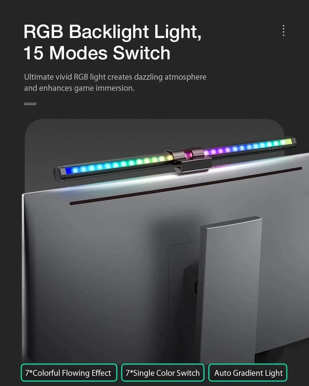 RGB Desktop Atmosphere Light Strip – Eye Protection LED Lamp for Desk and Home