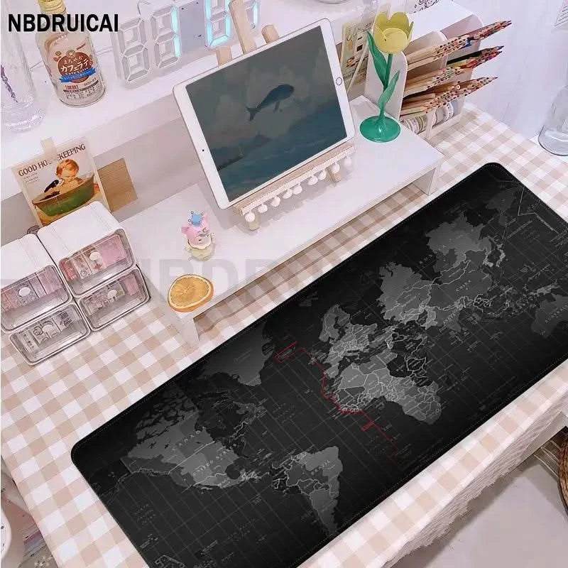 W-World M-Map XL Gaming Mouse Pad with Locking Edge | Perfect Gift