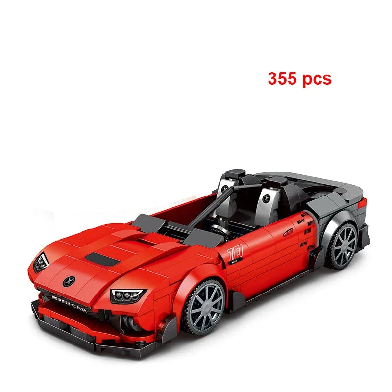 City Speed Champion Car Racing Building Blocks – MOC Garage Vehicle Toy