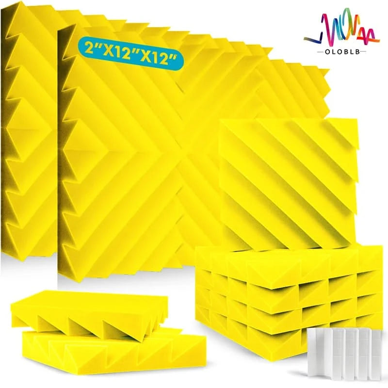 Acoustic Treatment Foam Panels - 6/12/24 Pcs Sound Isolation Wall Pads