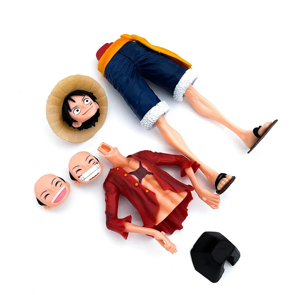 28cm Luffy Face-Changing Action Figure – One Piece Anime Toy