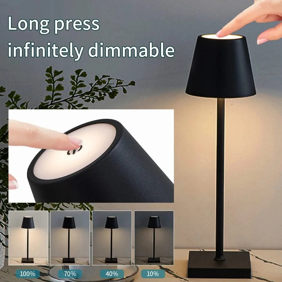 Rechargeable LED Table Lamp – Touch Dimmable Ambient Light for Desk and Home