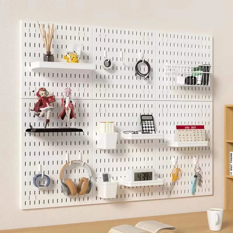 Wall-Mounted No-Punch Storage Board for Gaming Room, Study, Living Room