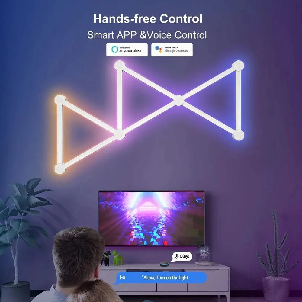 Smart RGBIC LED Light Bar – DIY Wall Lamp for Gaming & TV Backlight