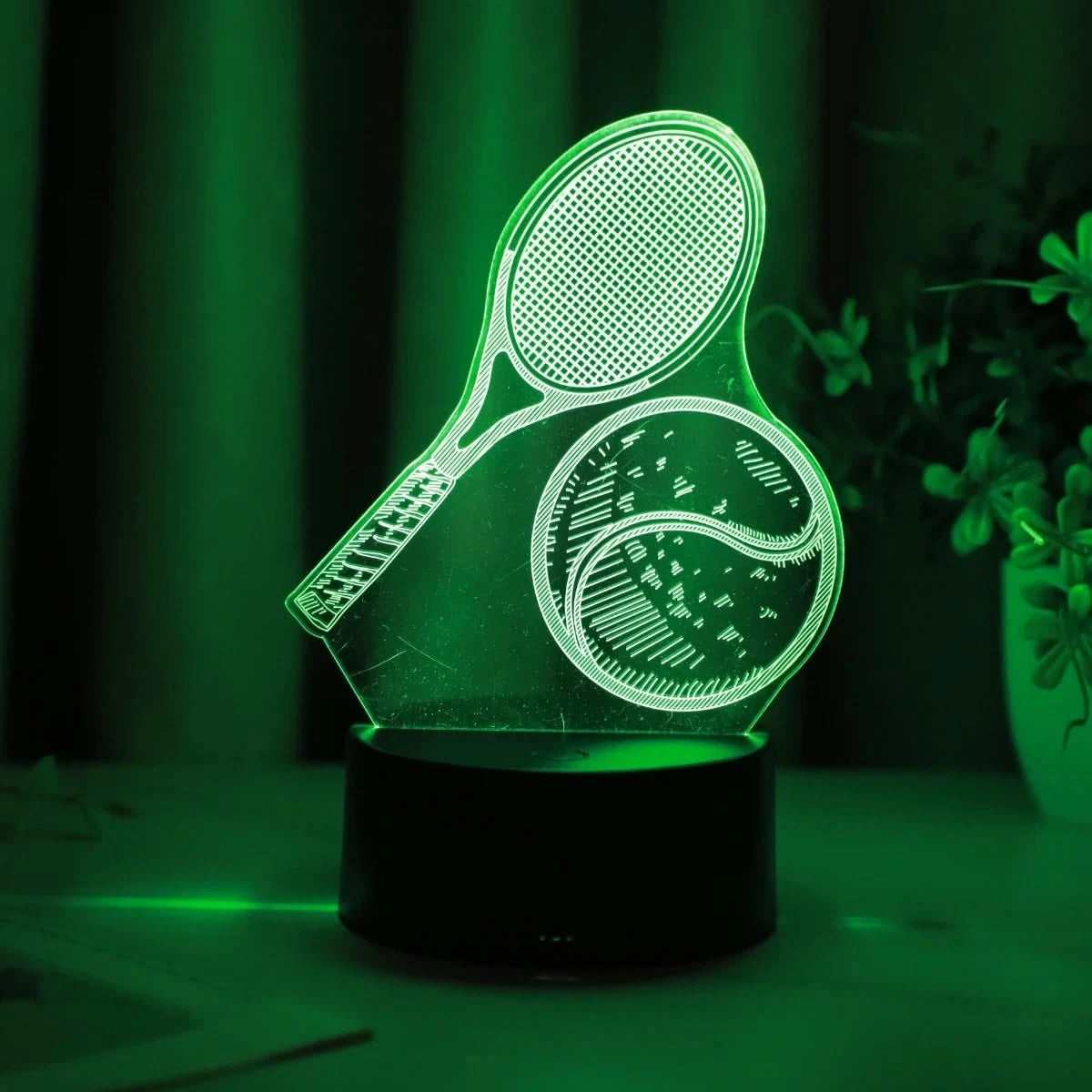 Novelty Tennis 3D Night Light, Sports Enthusiast Gift for Bedroom Decor