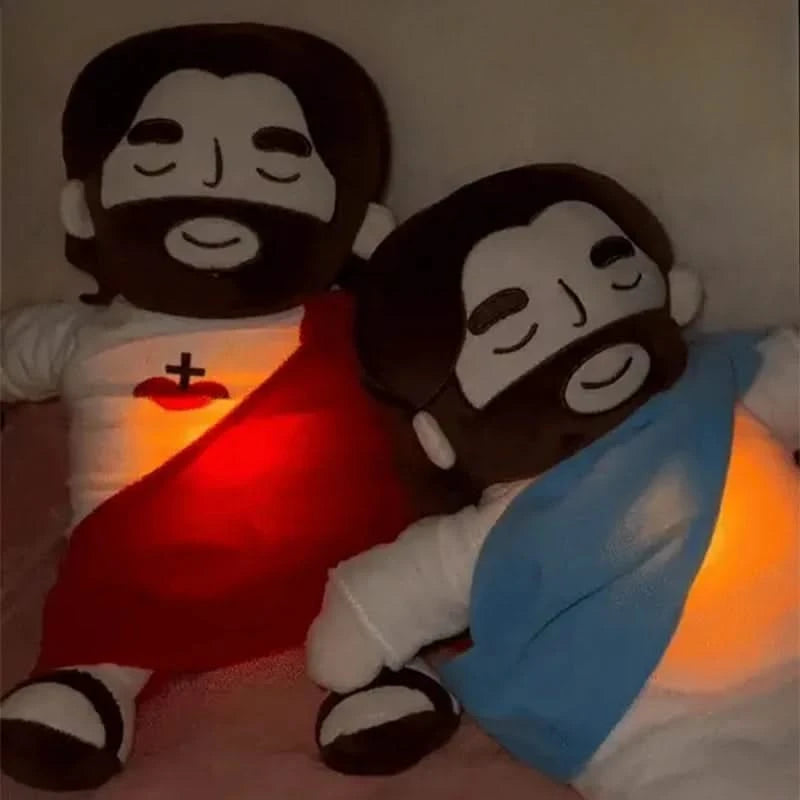Soothing Breathing Jesus Plush Doll with Music & Sleep Companion Feature