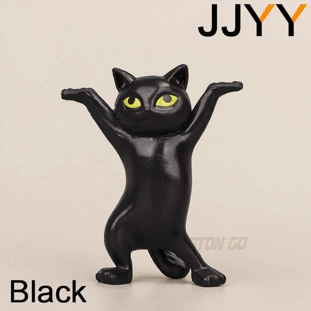 JJYY Cat Statue Pencil Holder - Cute Animal Desktop Decoration