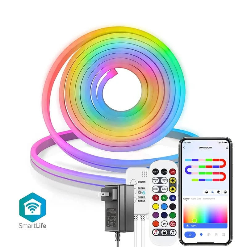TUYA Neon LED Strip Lights RGBIC Dreamcolor with Music Sync for Room