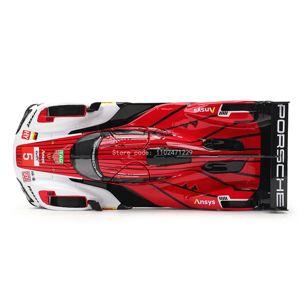 Bburago 1:24 Porsche 963 – Diecast Alloy Racing Car Model, Luxury Gift