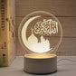 USB LED 3D Acryl Nachtlicht für Ramadan EID Mubarak Festival Dekoration