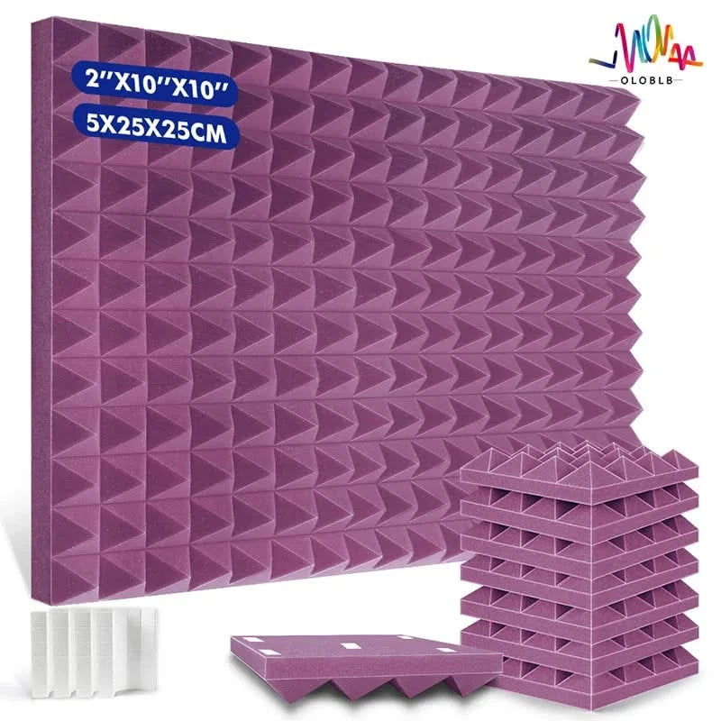 Acoust Insulation Foam Wall Panel - 12Pcs Self-Adhesive Soundproof Pad
