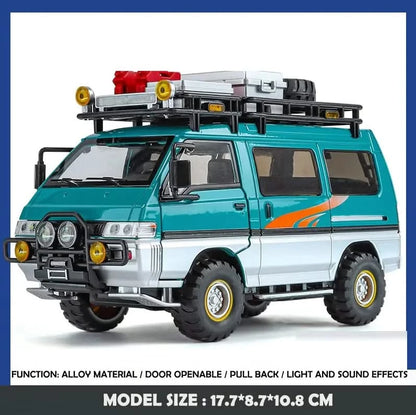 1/24 Mitsubishi Delica Alloy Offroad-Fahrzeug Diecast Spielzeugmodell