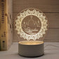 USB LED 3D Acryl Nachtlicht für Ramadan EID Mubarak Festival Dekoration