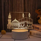 USB LED 3D Acryl Nachtlicht für Ramadan EID Mubarak Festival Dekoration