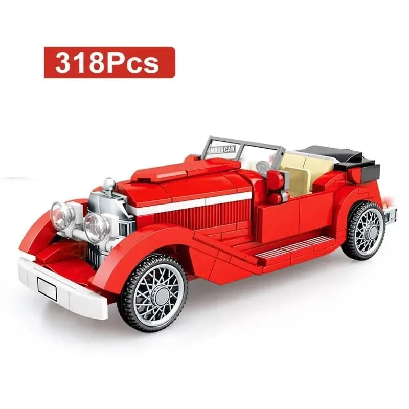 2023 City Technique Racing Vintage Car – Speed Champions Super Racers Building Blocks