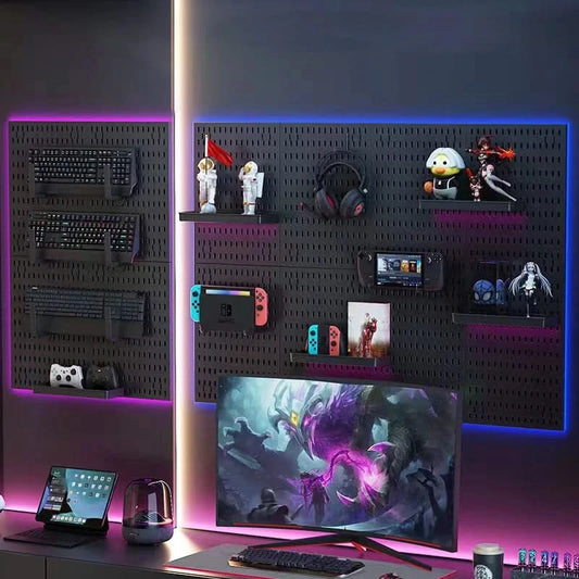 Wall-Mounted No-Punch Hole Board for Study, Living & Gaming Rooms