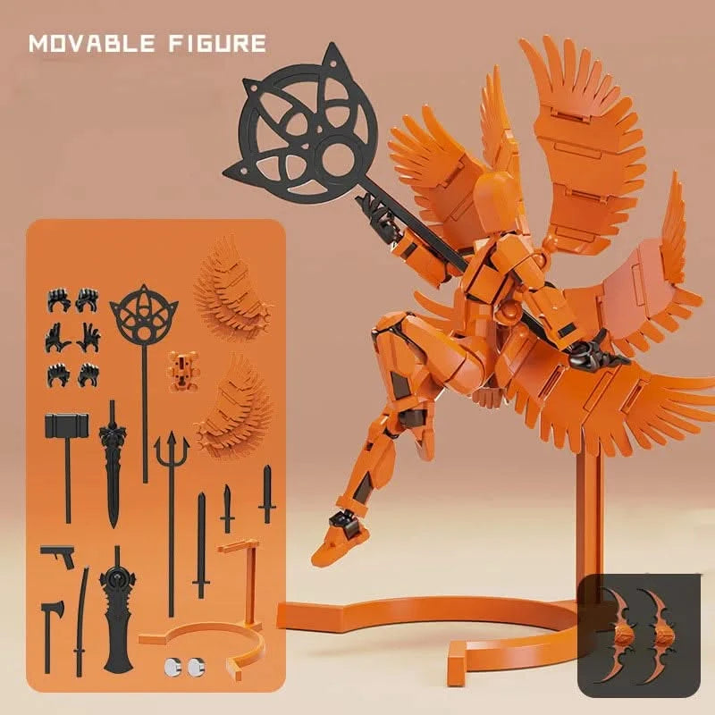 Magnetic Multi-Jointed Movable Robot 3D Printed Action Figure Toy