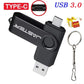 128GB USB 3.0 Typ-C Flash-Laufwerk – High-Speed-USB-Stick mit Schlüsselanhänger