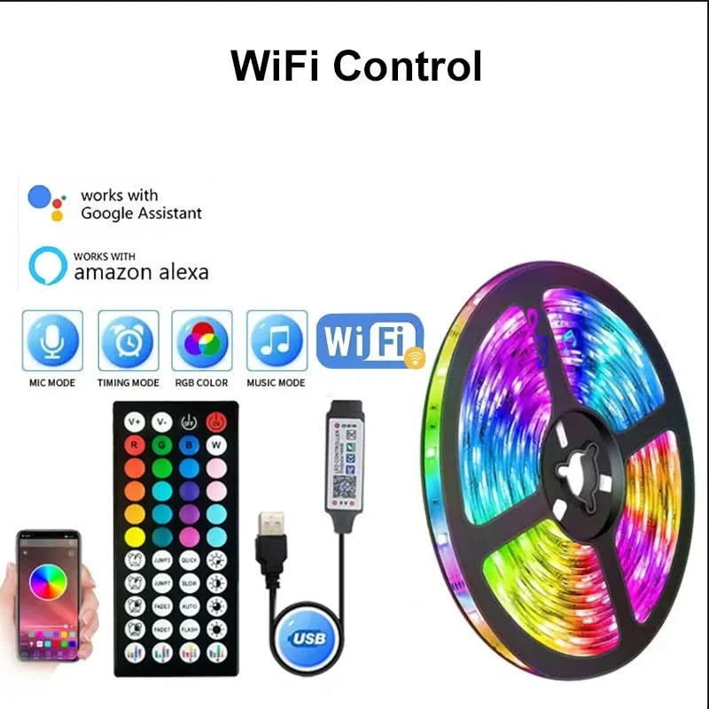 Bluetooth LED Strip Lights – RGB TV Backlights & Home Decor Lighting