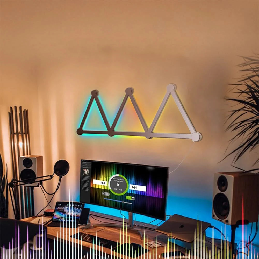 Smart RGB Wall Lamp WIFI LED Night Light - DIY Splicing, Music Sync