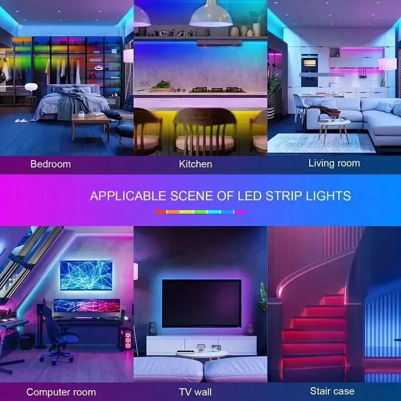 Bluetooth LED Strip Lights – RGB TV Backlights & Home Decor Lighting