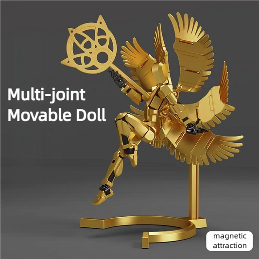 Magnetic Multi-Jointed Movable Robot 3D Printed Action Figure Toy