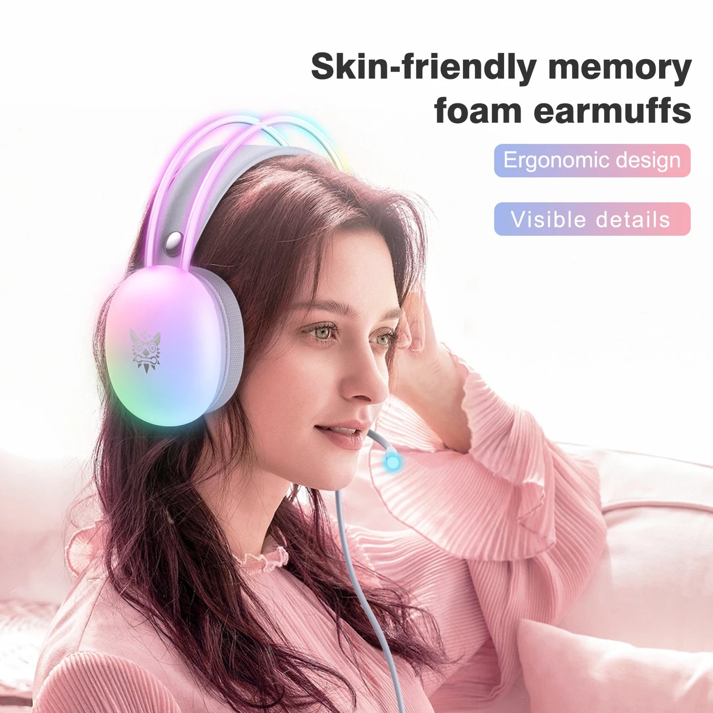 ONIKUMA Gaming Headphones - Full RGB Lighting, Mic