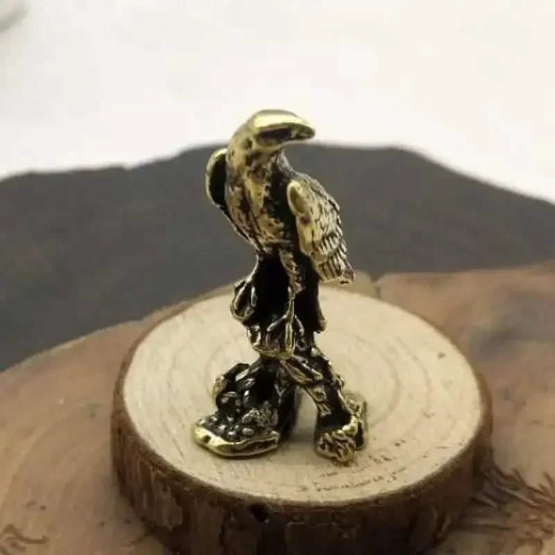 Eagle Statue Miniature Sculpture Handmade Copper Bird Figurine Decor