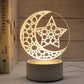 USB LED 3D Acryl Nachtlicht für Ramadan EID Mubarak Festival Dekoration