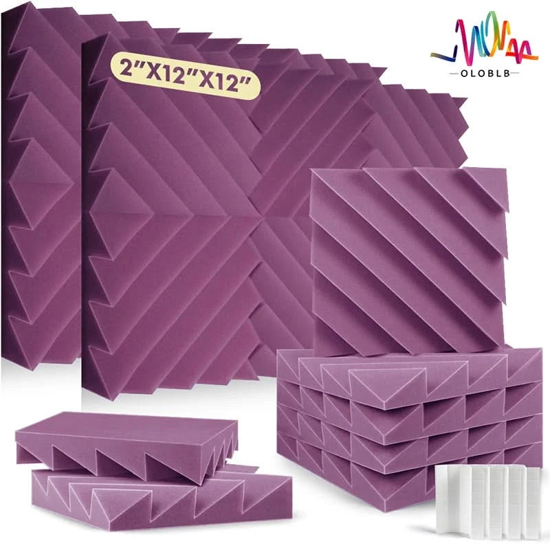 Acoustic Treatment Foam Panels - 6/12/24 Pcs Sound Isolation Wall Pads