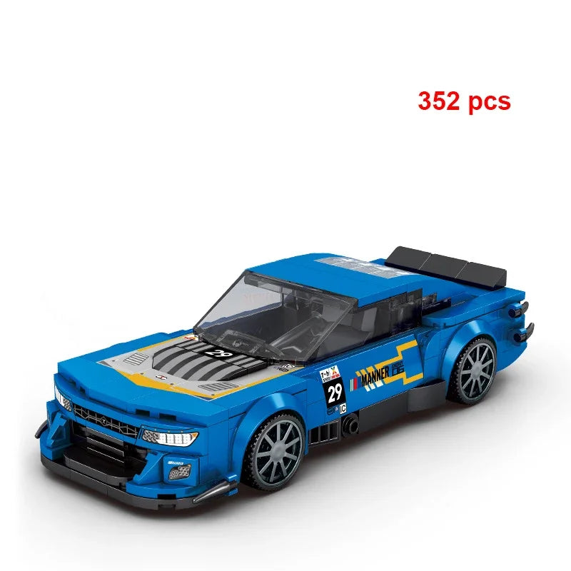 City Speed Champion Car Racing Building Blocks – MOC Garage Vehicle Toy